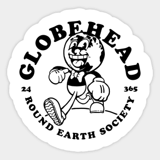 Globehead - Round Earth Society Sticker